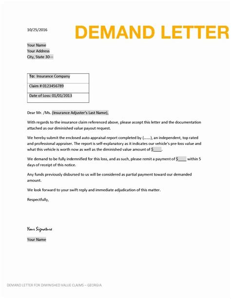 demand letter  insurance company sample