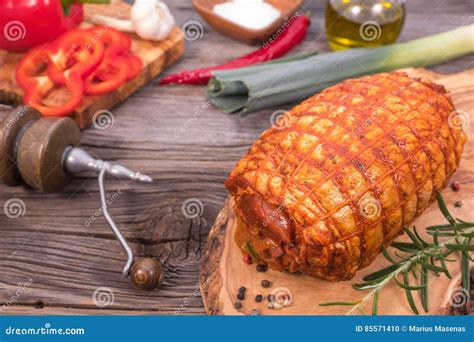 turkey roll stock photo image  cooked meat roast