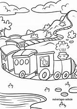 Eisenbahn Malvorlage Ausmalbild Zug Lokomotive Kinderbilder sketch template