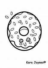 Coloring Pages Donut Printable Dunkin Getcolorings Donuts Color sketch template