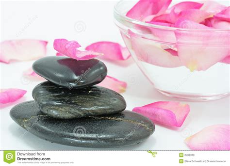 rose petal spa stock image image  bowl aroma rocks
