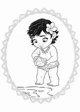 Moana Baby Coloring Pages Printable Categories sketch template