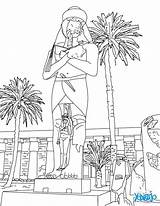Coloring Colorear Karnak Egipto Estatua Egypt Monuments Sphinx Piramides Línea sketch template