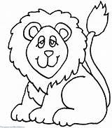 Lion Coloring Pages Preschool Printable Animals Painting sketch template