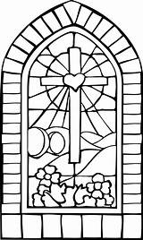Stained Glass Coloring Pages Cross Easter Kleurplaat Church Printable Pasen Sheets Window Colouring Religious Bijbel Nl Kleurplaten Sunday School Glas sketch template