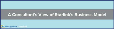 consultants view  starlinks business model consulting news