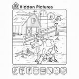 Hidden Worksheets Worksheet Kids Simple Printables Activity Activityshelter Objects Fun Objetos Ocultos Farm Dibujos Kindergarten Puzzles Visual Agudeza Atención Shelter sketch template