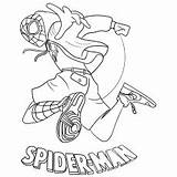 Spider Spiderman Morales Verse Xcolorings Kid Paginas Homecoming 230px sketch template