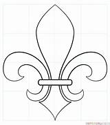 Fleur Lis Drawing Draw Coloring Step Pages Tutorials Lys Line Lilie Printable Kids Supercoloring Zeichnen Outline Spirale Fluer Easy Beginners sketch template