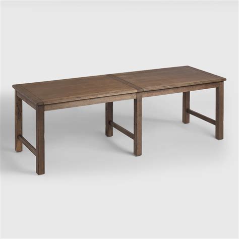 distressed brown wood gulianna extra long dining table world market