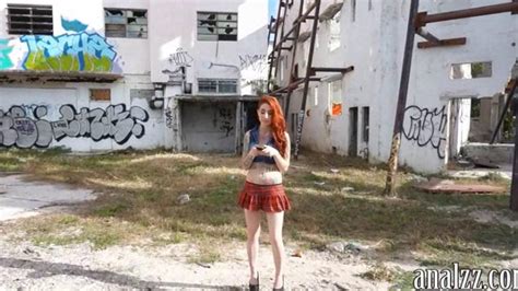 hot emo redhead chick first time anal fucking outdoor in public porn videos