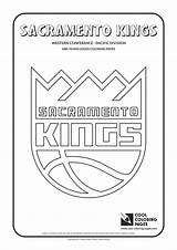 Coloring Nba Pages Kings Sacramento Logos Teams Basketball Cool Logo Kids Jersey Choose Board sketch template