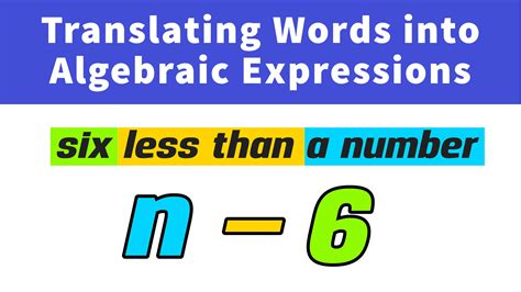 translating algebraic expressions worksheet