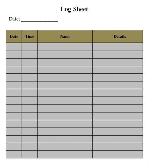 log template  documents   word excel