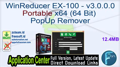 winreducer    portable   bit popup remover predownloaded softwarezcteam