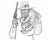 Dead Red Redemption Coloring Pages Characters Printable Template sketch template