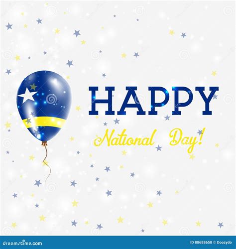 curacao national day patriotic poster stock vector illustration  curaa independence