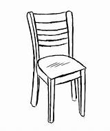 Chair Drawing Outline Drawings Clipart Draw Line Chairs Wooden Wood Cliparts Furniture Sketch Simple School Easy Pencil Ai Pix Make sketch template