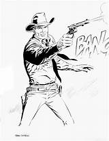 Tex Willer Lineart Pen Fumetti Eastwood Clint sketch template
