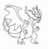 Charizard Mega Coloring Pokemon Pages Getcolorings Color Printable Ex sketch template