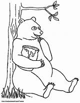 Honey Pot Coloring Pooh Winnie Bear Getcolorings Pages Getdrawings sketch template