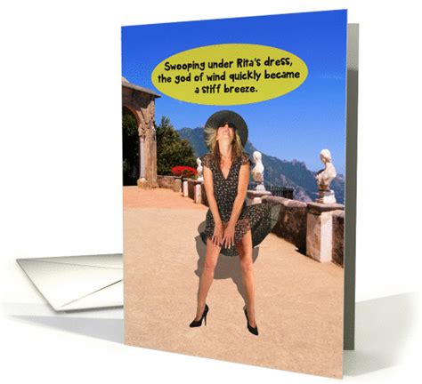 god of wind stiff breeze sexy adult humor birthday card