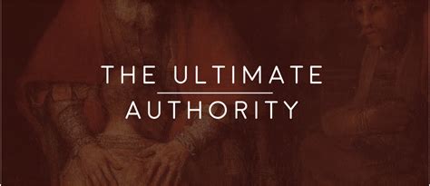 ultimate authority christ church