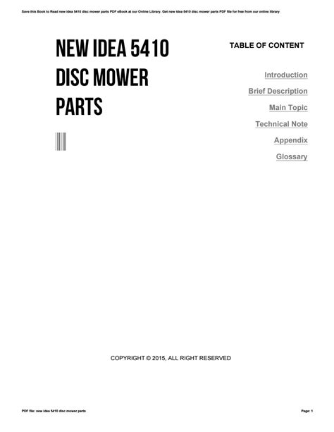 idea  disc mower parts  xf issuu