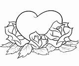 Coloring Roses Pages Heart Hearts Rose Adults Sheets Drawings Draw Easy Step Sketches Comments Tattoo Tattoos sketch template
