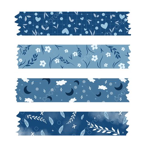 coleccion de cintas washi azules  hermosa decoracion png cinta