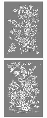Chinoiserie Stencilling sketch template