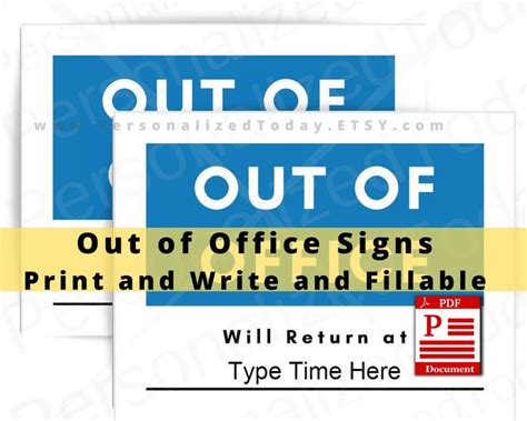 printable office sign  sheets