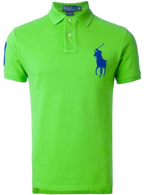 polo ralph lauren classic polo shirt  green  men lyst