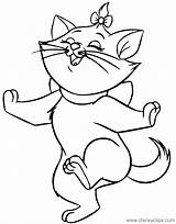 Marie Coloring Pages Aristocats Disneyclips Dancing Funstuff sketch template