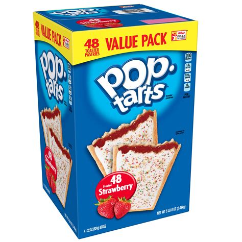 pop tarts frosted strawberry 48 toaster pastries