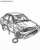 Coloring Car Pages Crash Wrecked Crashed Drift Wreck Printable Cars Drawing Fast Clipart Drifting Colouring Print Drawings Getdrawings Gif Library sketch template