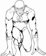 Flash Barry Allen Coloring sketch template