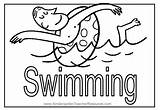 Coloring Swimming Summer Pages Swimmer Word Drawings Girl Popular 720px 1040 66kb sketch template