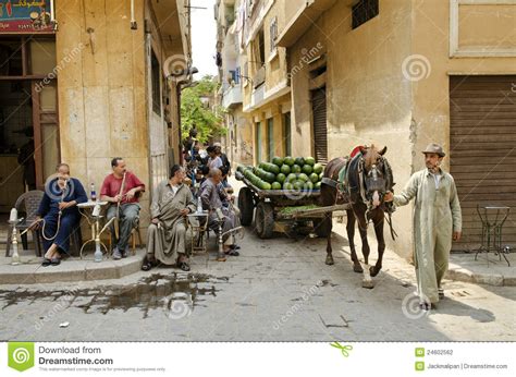 Street Scene In Cairo Old Town Egypt Editorial Photography