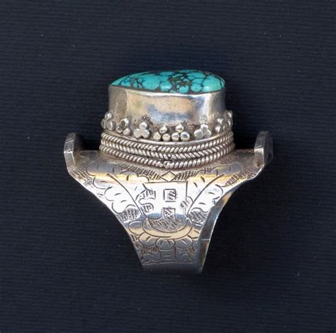 ring sterling silver  turquoise nepal  catawiki