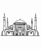 Ayasofya Masjid Mewarnai Semoga Ideen Menjari Diwarnai Demikianlah Puta Membantu Putri sketch template
