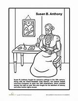 Susan Anthony sketch template