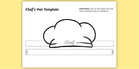 chef hat template hecho por educadores