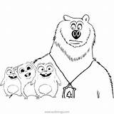 Grizzy Lemmings Coloring Pages Bear Three Printable Xcolorings 1024px 91k Resolution Info Type  Size Jpeg sketch template