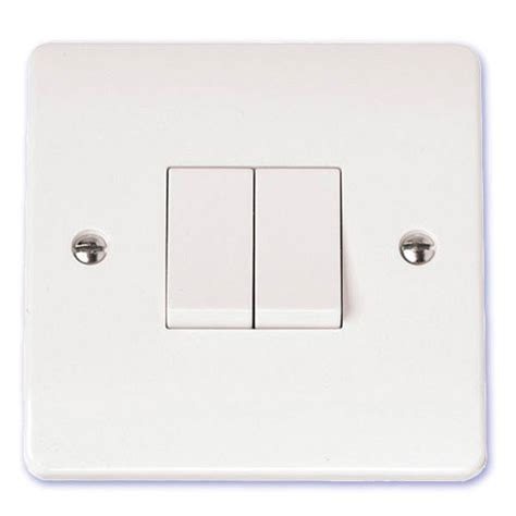 scolmore mode   gang double   light switch white click mode wiring accessories