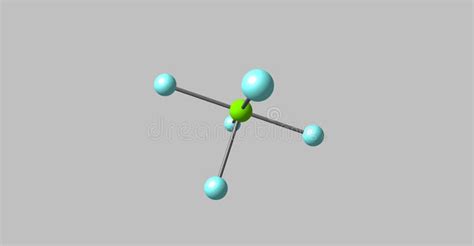 struttura molecolare del pentafluoruro del cloro isolata su grey