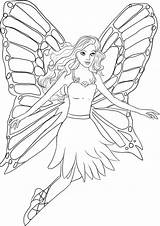 Mariposa Coloring Pages Barbi Popular Barbie sketch template