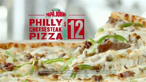 Papa John S Philly Cheesesteak Pizza Tv Commercial It S