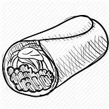 Burrito Drawing Icon Mexican Food Gandhi Guacamole Snack Cheese Mahatma Getdrawings Iconfinder sketch template