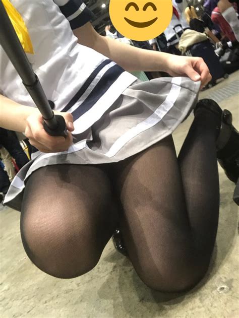 hamakaze cosplay shows off luscious leg sankaku complex